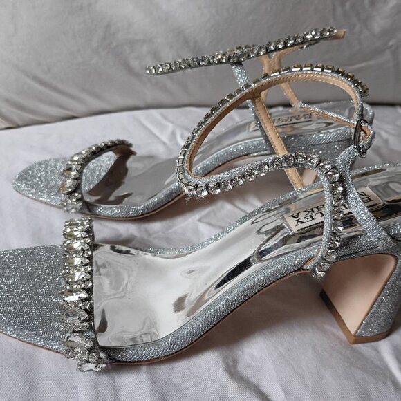 Badgley Mischka Jeweled Tanisha Sandals Heels Size US 8.5 Women's - Picture 7 of 10